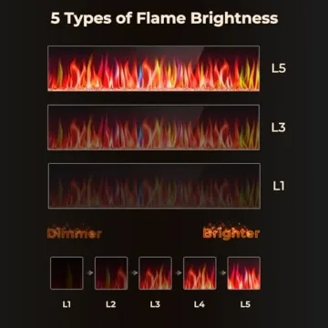 R.W.FLAME 50" Electric Fireplace with Remote Control