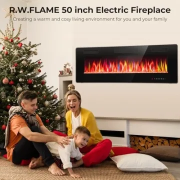 R.W.FLAME 50" Electric Fireplace with Remote Control