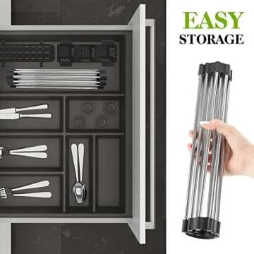 Roll Up Dish Drying Rack with Utensil Holders