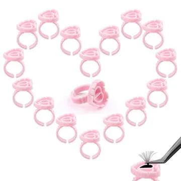 Individual Lash Glue 5ML Cluster Lash Glue Long Lasting Eyelash Glue for Self Application and GEMERRY Glue Rings for Eyelash Extensions 100PCS Glue Rings