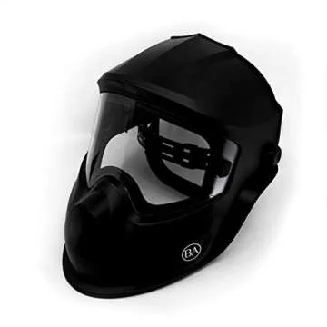 Benchmark Abrasives Grinder Hood for Grinding, Cutting, Woodworking Face Shields for Work - Certified Safety Headgear with Improved Visibility Protective Face Shield for Grinding and Cutting