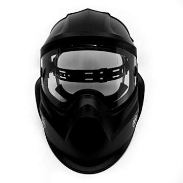 Benchmark Abrasives Grinder Hood for Grinding, Cutting, Woodworking Face Shields for Work - Certified Safety Headgear with Improved Visibility Protective Face Shield for Grinding and Cutting