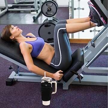 Gym Water Bottle Pouch, Double Layer Water Bottle Holder Water Bottle Sleeve Bag for Cards Keys Wallet Running Phone Holder Gym Phone Bag for Men Women Running Sports Bike