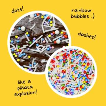 Rainbow Pop! Natural Nonpareil Sprinkles by Supernatural, No Artificial Dyes, Soy Free, Gluten Free, Vegan, 1LB
