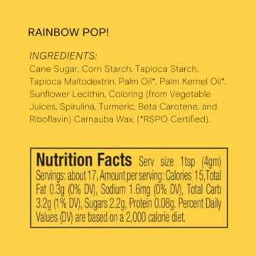 Rainbow Pop! Natural Nonpareil Sprinkles by Supernatural, No Artificial Dyes, Soy Free, Gluten Free, Vegan, 1LB