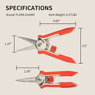 Flora Guard 6.5 Inch Pruning Shears for Gardening Enthusiasts