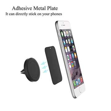 Phone Magnet Sticker Cable Connection Protectors 10PACK Metal Plates with Full Adhesive for Magnetic Car Mount Phone Holder (10PACK) Cable Connection Protectors