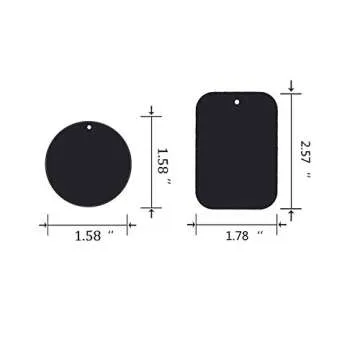 Phone Magnet Sticker Cable Connection Protectors 10PACK Metal Plates with Full Adhesive for Magnetic Car Mount Phone Holder (10PACK) Cable Connection Protectors