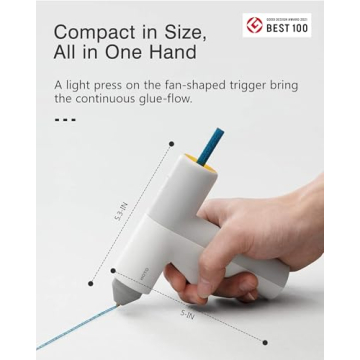 HOTO Mini Cordless Hot Glue Gun with Fast Heating