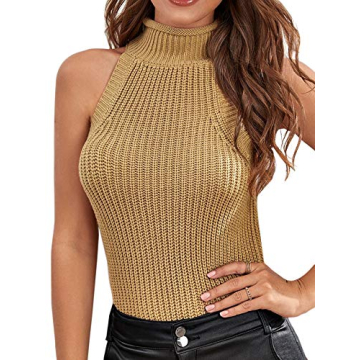 Stylish Verdusa Women's Sleeveless High Neck Tank Top