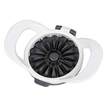 PrepWorks by Progressive Dishwasher Safe 16-Slice Thin Apple Slicer and Corer with Attached Safety Cover