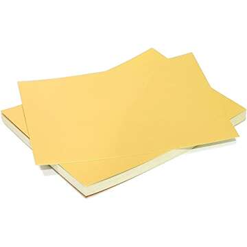 Metallic Cardboard Sheets in Gold Foil for Arts & Crafts Supplies (Letter Size, 50-Pack)