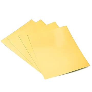Metallic Cardboard Sheets in Gold Foil for Arts & Crafts Supplies (Letter Size, 50-Pack)