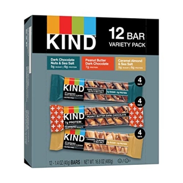 KIND Nut Bars Variety Pack – 12 Count Healthy Snacks
