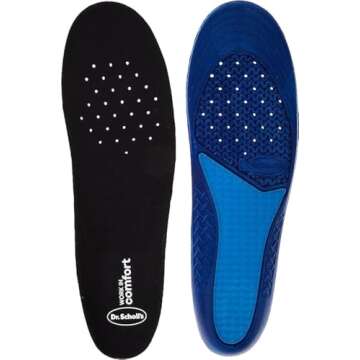 Dr. Scholl's Memory Fit Plus Massaging Gel, Comfort Insoles, Memory Foam & Gel, All-Day Comfort, Arc...