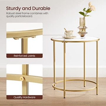 Stunning VASAGLE Gold Side Table for Modern Homes