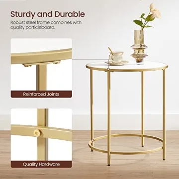 Stunning VASAGLE Gold Side Table for Modern Homes