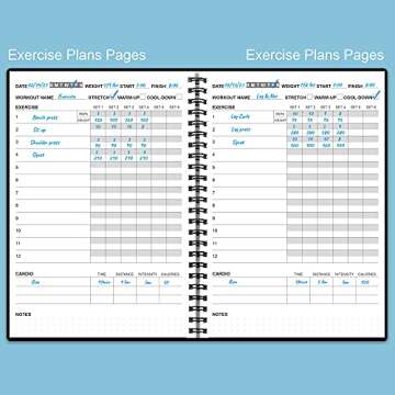 Fitness Planner for Women & Men - A5 Workout Log Book/Exercise Workout Log to Track Weight Loss, GYM...