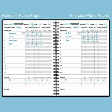 Fitness Planner for Women & Men - A5 Workout Log Book/Exercise Workout Log to Track Weight Loss, GYM...