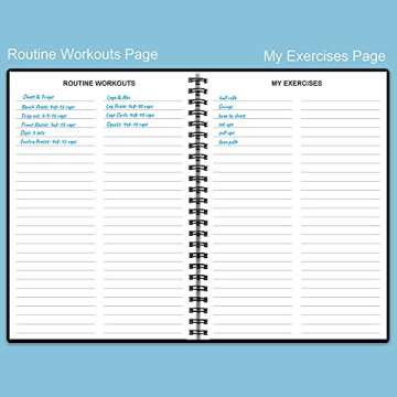 Fitness Planner for Women & Men - A5 Workout Log Book/Exercise Workout Log to Track Weight Loss, GYM, Bodybuilding Progress - Daily Health & Wellness Workout Journals, 5.8X8.25 In Workout Book