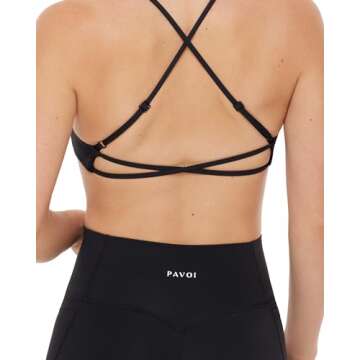 PAVOI ACTIVE Women's Performance Scoop Neck Sports Bra