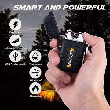 LbFun Waterproof Electric Lighter for Camping and More