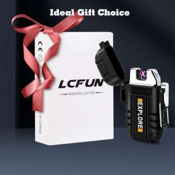 LbFun Waterproof Electric Lighter for Camping and More