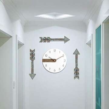 YXMYH Wood Arrows Decor, Blue Wood Arrow Sign Wall Decor - Decorative Farmhouse Home Wall Hanging Decor, 3 Pack