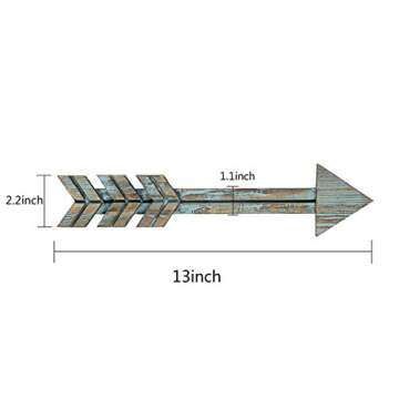 YXMYH Wood Arrows Decor, Blue Wood Arrow Sign Wall Decor - Decorative Farmhouse Home Wall Hanging Decor, 3 Pack