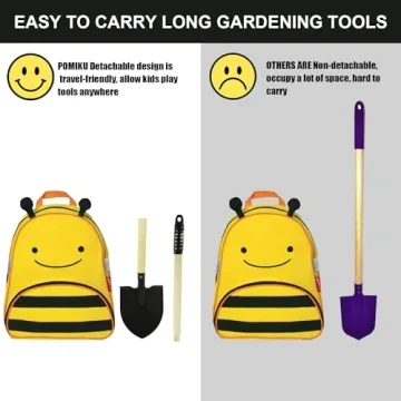 POMIKU Kids Garden Tools - 7 Piece Set for Ages 3+