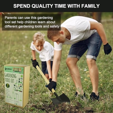 POMIKU Kids Garden Tools - 7 Piece Set for Ages 3+