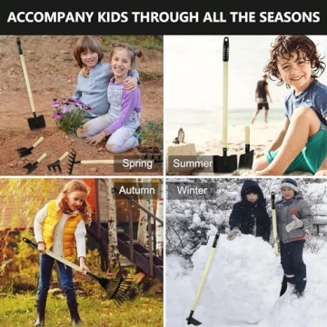 POMIKU Kids Garden Tools - 7 Piece Set for Ages 3+
