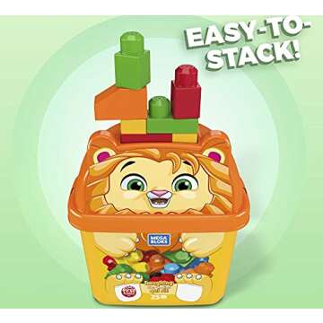 Mega Bloks First Builders Lion Blocks Set Toddlers 25 Pieces