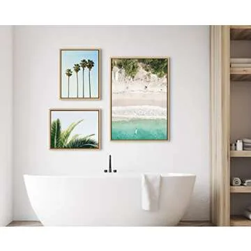 Kate and Laurel Sylvie Tropical Beach Canvas Art Set