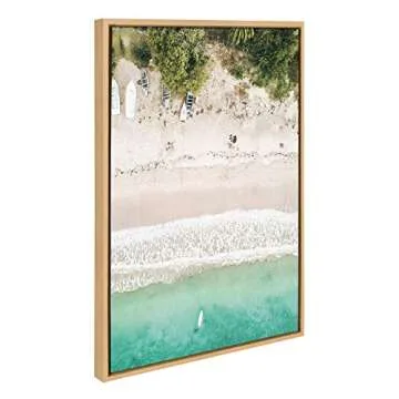 Kate and Laurel Sylvie Tropical Beach Canvas Art Set