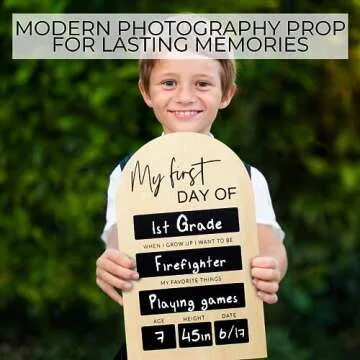 Beautiful Wooden First and Last Day School Board Sign