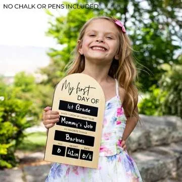 Beautiful Wooden First and Last Day School Board Sign