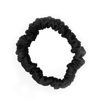 Slip Silk Skinnie Scrunchies in Black - Elastic Scrunchies Set (6 Scrunchies)