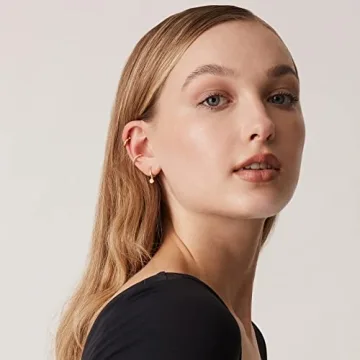 PAVOI Gold Plated CZ Sparkling Ear Cuff Earrings