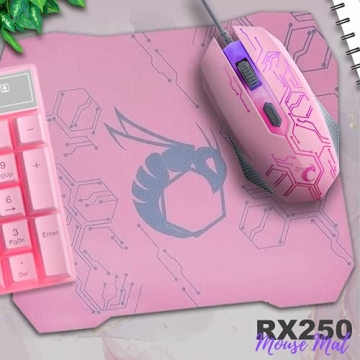 Stunning Pink Gaming Keyboard & Mouse Set Bundle 4in1