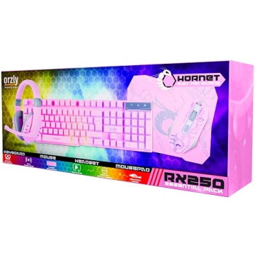 Stunning Pink Gaming Keyboard & Mouse Set Bundle 4in1