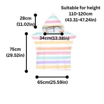 kaylz Microfiber Surf Poncho Wearable Beach Towel Oversized, Kids Adult Hooded Towel Quick Dry Chang...