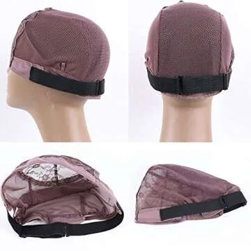 PIESOYRI 6PCS Adjustable Elastic Bands for Wigs, Adjustable Wig Straps for Making Wig Glueless, Adjustable Wig Bands for Keeping Wigs in Place (Size: 1 * 14inches)