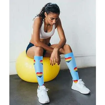 7 Pairs Copper Compression Socks for Men Women 20-30 mmHg Knee High Stockings