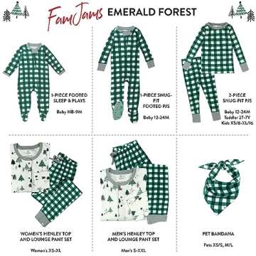 HonestBaby Family Matching Holiday Pajamas Organic Cotton for Men, Women, Kids, Toddlers, Baby Boys,...