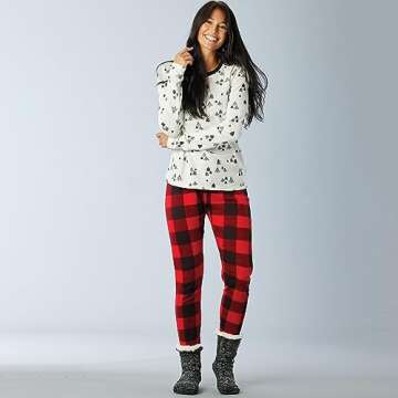 HonestBaby Family Matching Holiday Pajamas Organic Cotton for Men, Women, Kids, Toddlers, Baby Boys, Girls, Unisex Pets, Emerald Painted Buffalo, X-Small