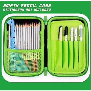 Cute Green Pencil Case for Boys - Organizer and Holder