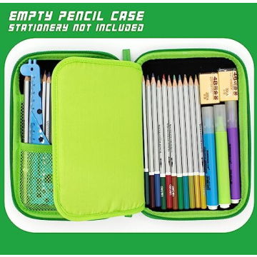 Cute Green Pencil Case for Boys - Organizer and Holder