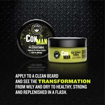 GIBS Grooming Con Man Hair & Beard Pudding 19 Fl Oz