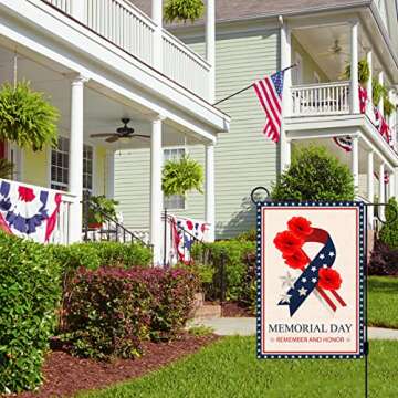 Stylish Memorial Day Garden Flag for Outdoor Decor